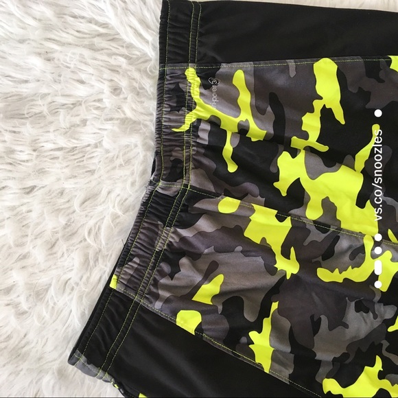 Russel Boys Yellow & Black Camo Basketball Shorts - Picture 2 of 4